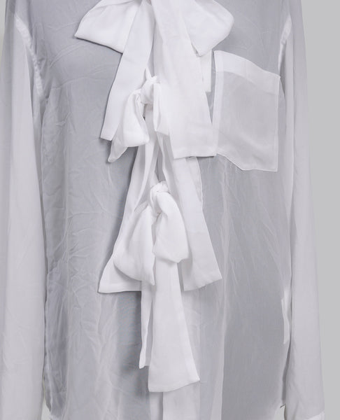 BOW-TIED APPLIQUE SHIRT