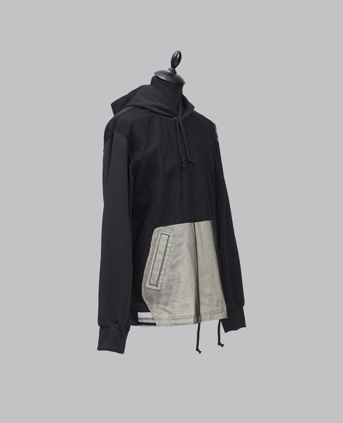 BLACK MESH HOODIE