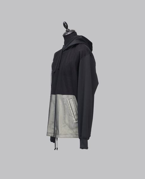 BLACK MESH HOODIE