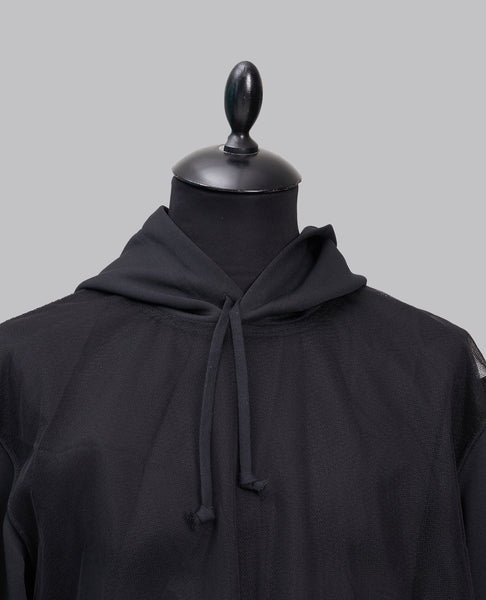 BLACK MESH HOODIE
