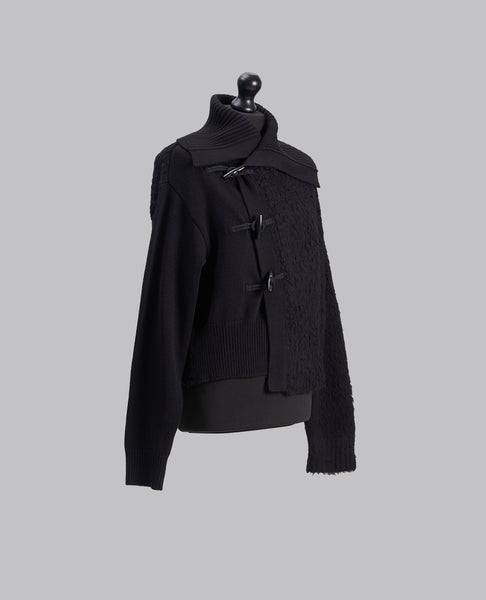 TOGGLE BUTTON ASYMMETRY CARDIGAN