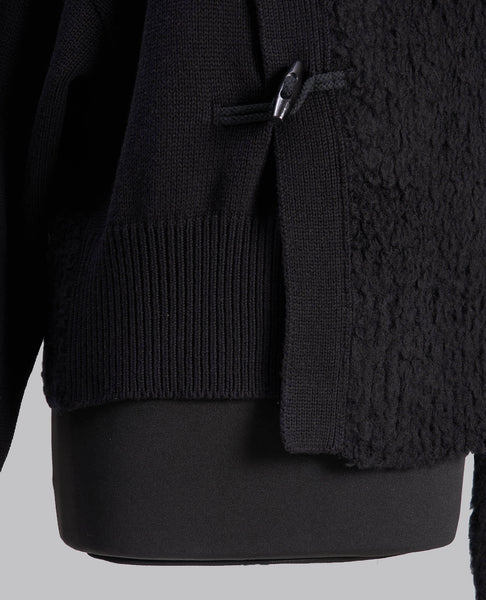 TOGGLE BUTTON ASYMMETRY CARDIGAN