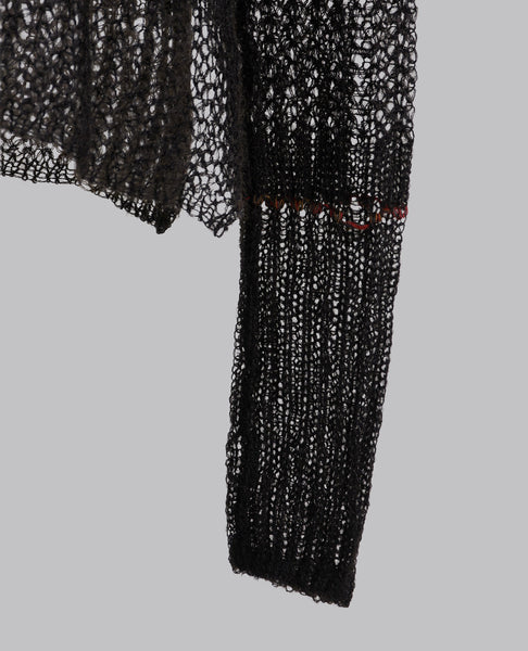 SHEER ASYMMETRY LONG KNIT