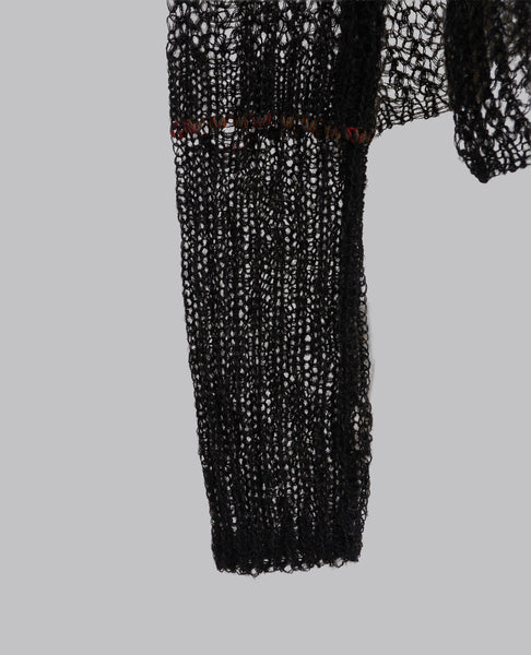 SHEER ASYMMETRY LONG KNIT