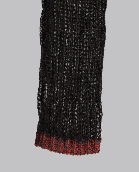 SHEER ASYMMETRY LONG KNIT