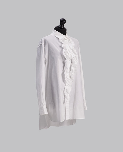 KO-UNTRIMMED FRILL BLOUSE