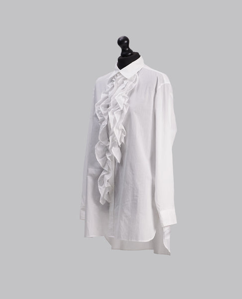 KO-UNTRIMMED FRILL BLOUSE