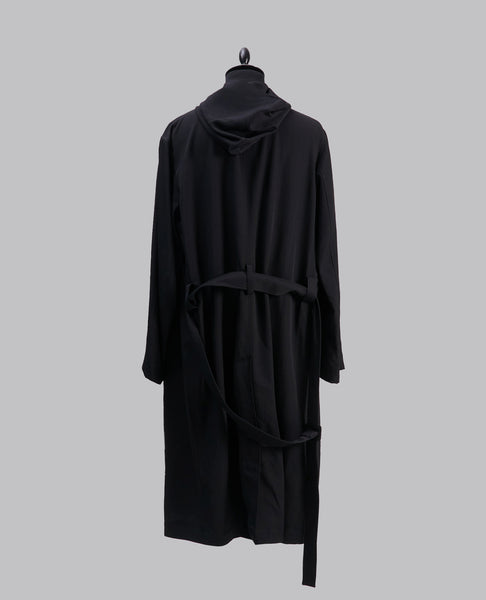 WOOL GABARDINE HOODED COAT