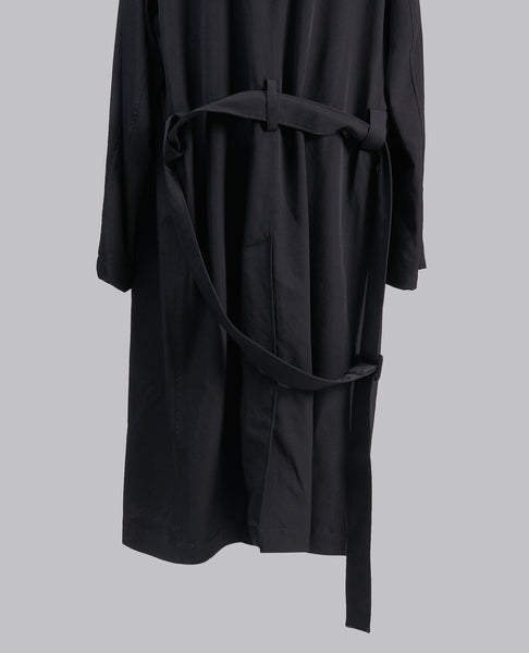 WOOL GABARDINE HOODED COAT