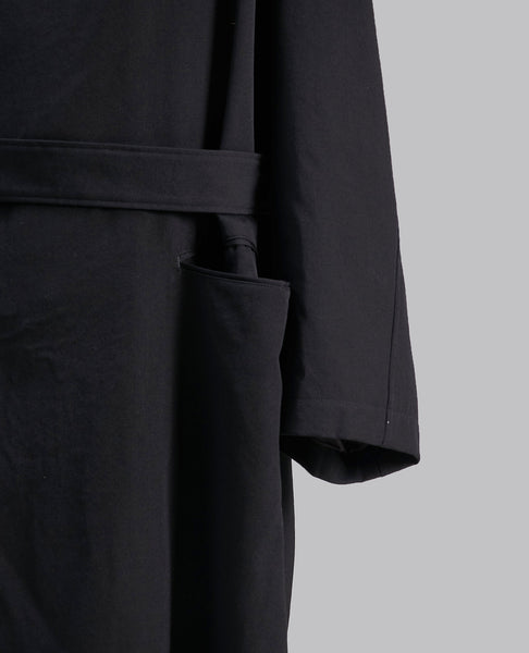 WOOL GABARDINE HOODED COAT
