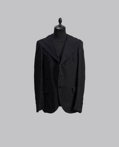 HOODED WOOL BLAZER
