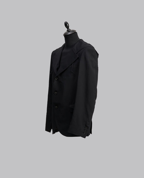 HOODED WOOL BLAZER