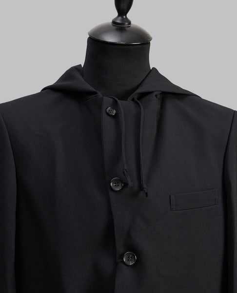 HOODED WOOL BLAZER