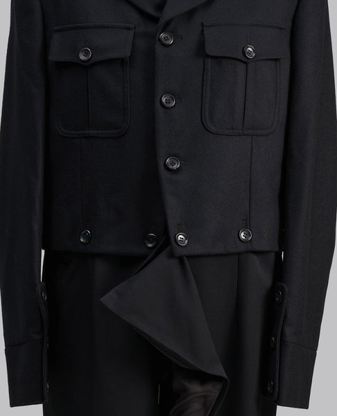 RUNWAY DETACHABLE WOOL COAT
