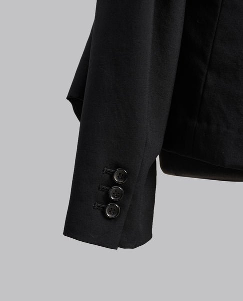RUCHED WOOL BLAZER