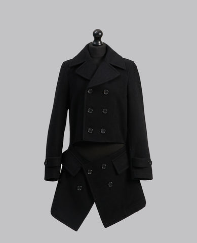 DOUBLE BREASTED DROP PANEL COAT