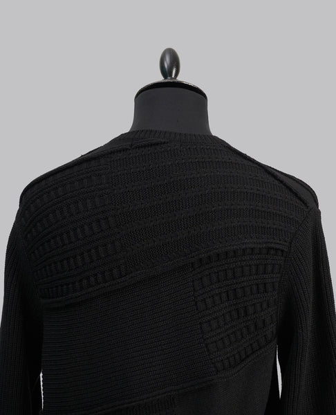 ASYMMETRIC PANEL KNIT SWEATER