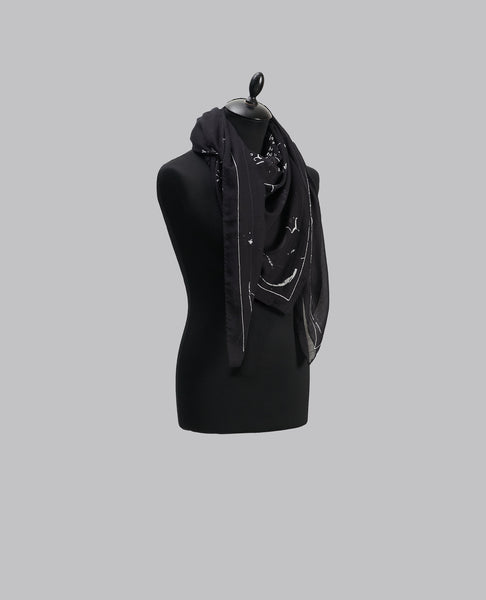 TEMPLE PRINTED COT ASTRO SCARF