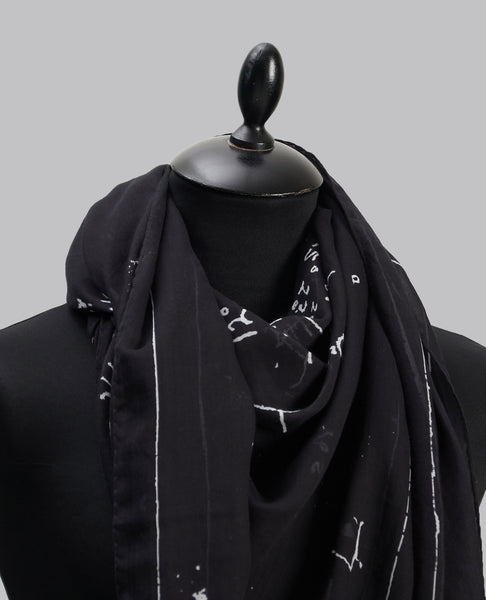 TEMPLE PRINTED COT ASTRO SCARF