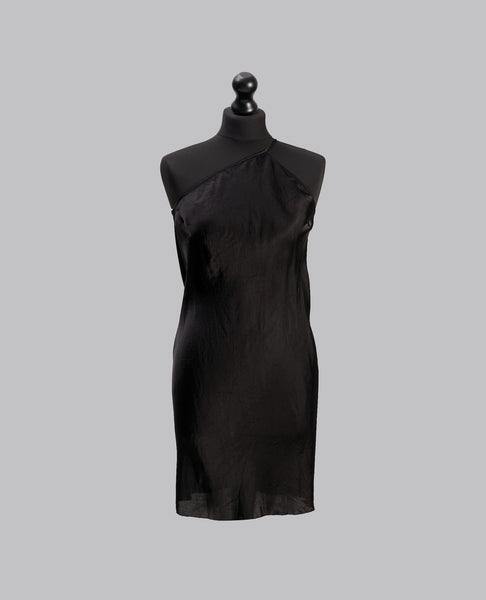 TEMPLE ONE SHOULDER SLIP MINI DRESS