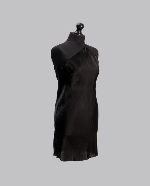 TEMPLE ONE SHOULDER SLIP MINI DRESS