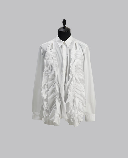 ZIP RUFFLE SHIRT