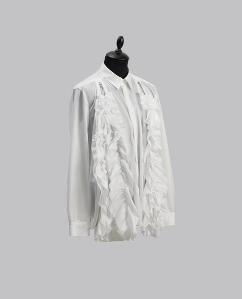 ZIP RUFFLE SHIRT