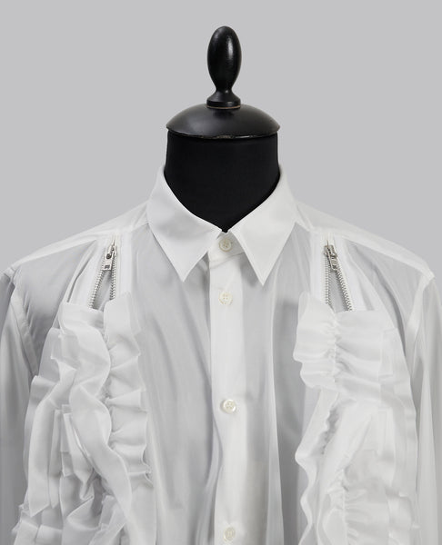 ZIP RUFFLE SHIRT