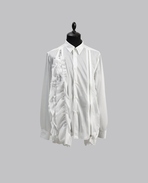ZIP RUFFLE SHIRT
