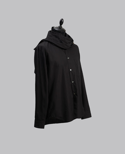 SCARF SHIRT BLACK