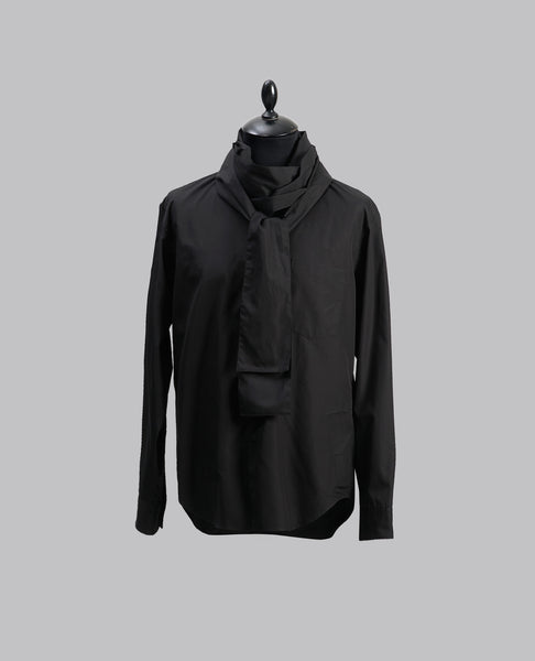 SCARF SHIRT BLACK