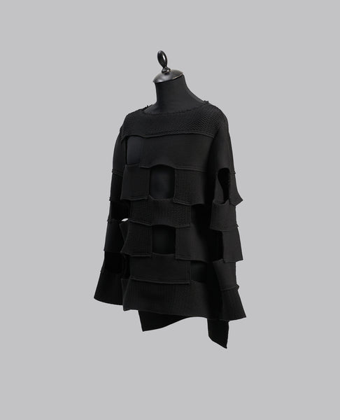 RUNWAY PANEL KNIT SWEATER