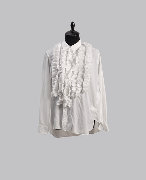 WHITE RUFFLE SHIRT