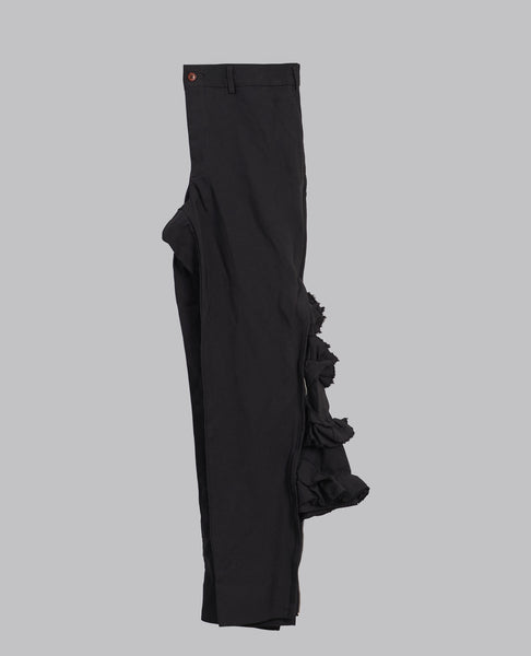ZIP RUFFLE TROUSERS