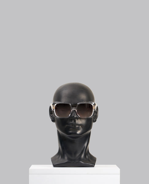 CLEAR/GOLD SQUARE SUNGLASSES