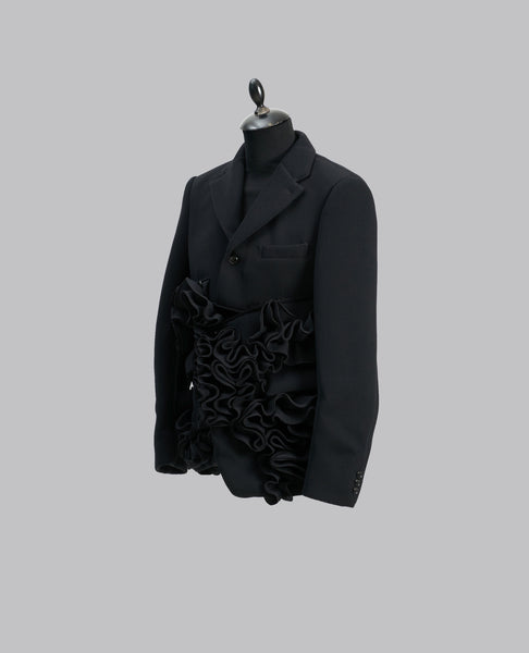 RUFFLED FRONT BLAZER