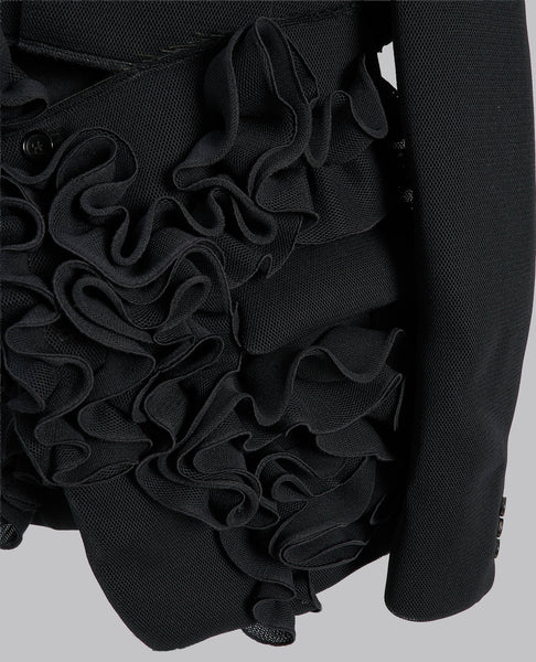 RUFFLED FRONT BLAZER