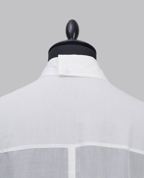 DOUBLE LAYER TAB COLLAR BLOUSE
