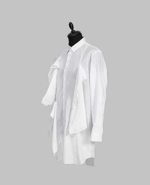 DRAPED COTTON SHIRT