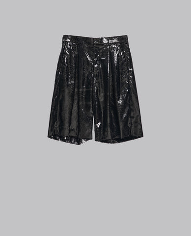 TEXTURED SHINY SHORTS