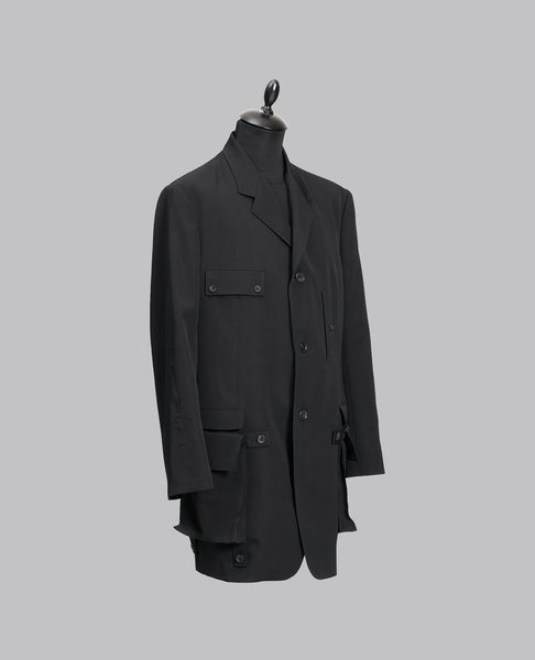 SLEEVE BUTTON DETACHABLE POCKET JACKET