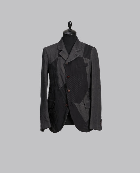 MULTI FABRIC PATCHWORK JACKET