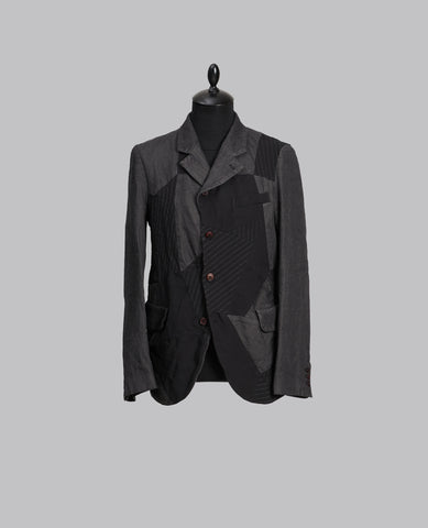 MULTI FABRIC PATCHWORK JACKET