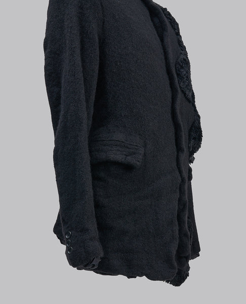 FAUX FUR WOOL JACKET