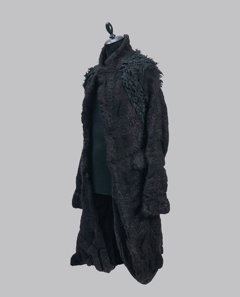 Faux Fur Wool Coat