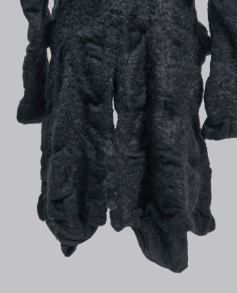Faux Fur Wool Coat