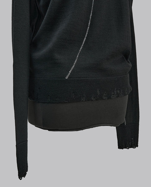 W TS 136 DISTRESSED V-NECK