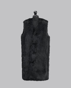 LONG FAUX FUR GILET