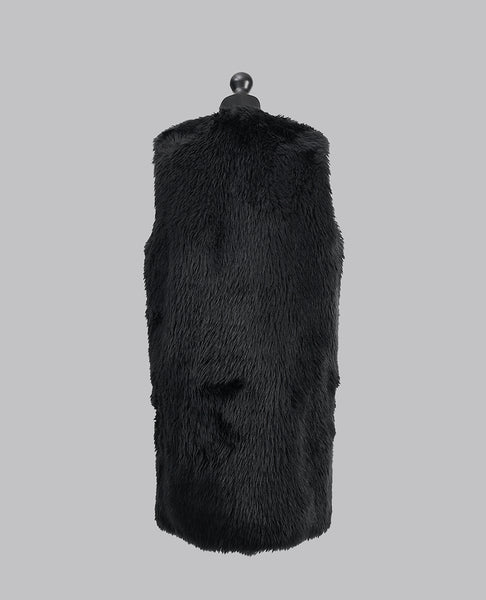 LONG FAUX FUR GILET