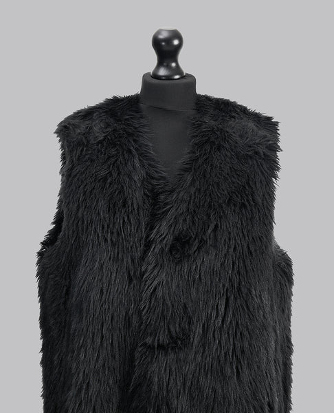 LONG FAUX FUR GILET